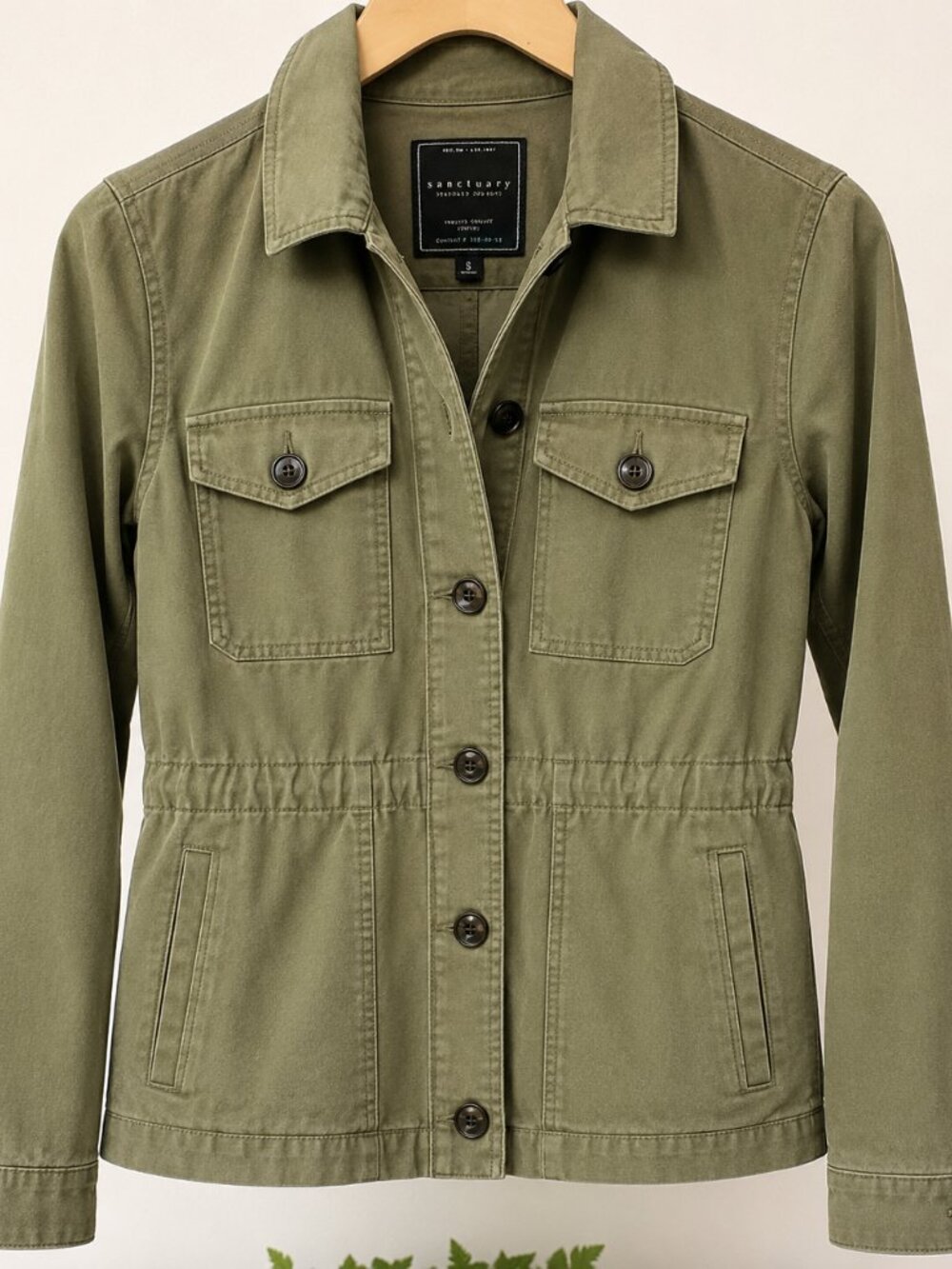 Anthropologie Sanctuary Women’s Olive Utility Military Jacket Size S